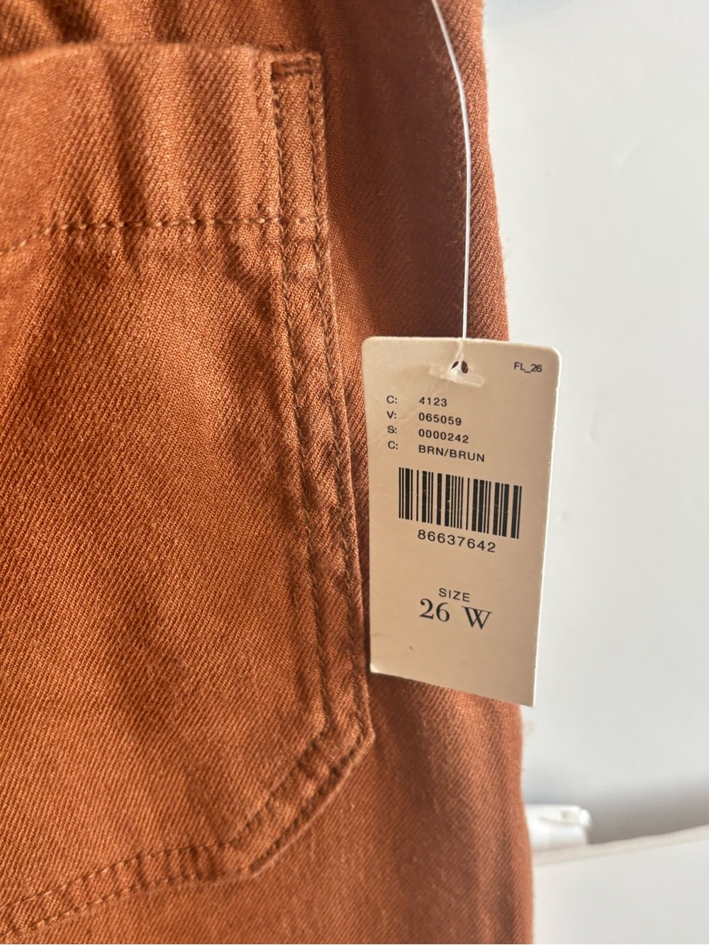 Anthropologie Maeve Burnt Orange Cotton Pants NWT - Picture 4 of 4